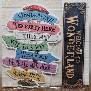 Alice And Wonderland Themed TEA Party  Decorative Signs